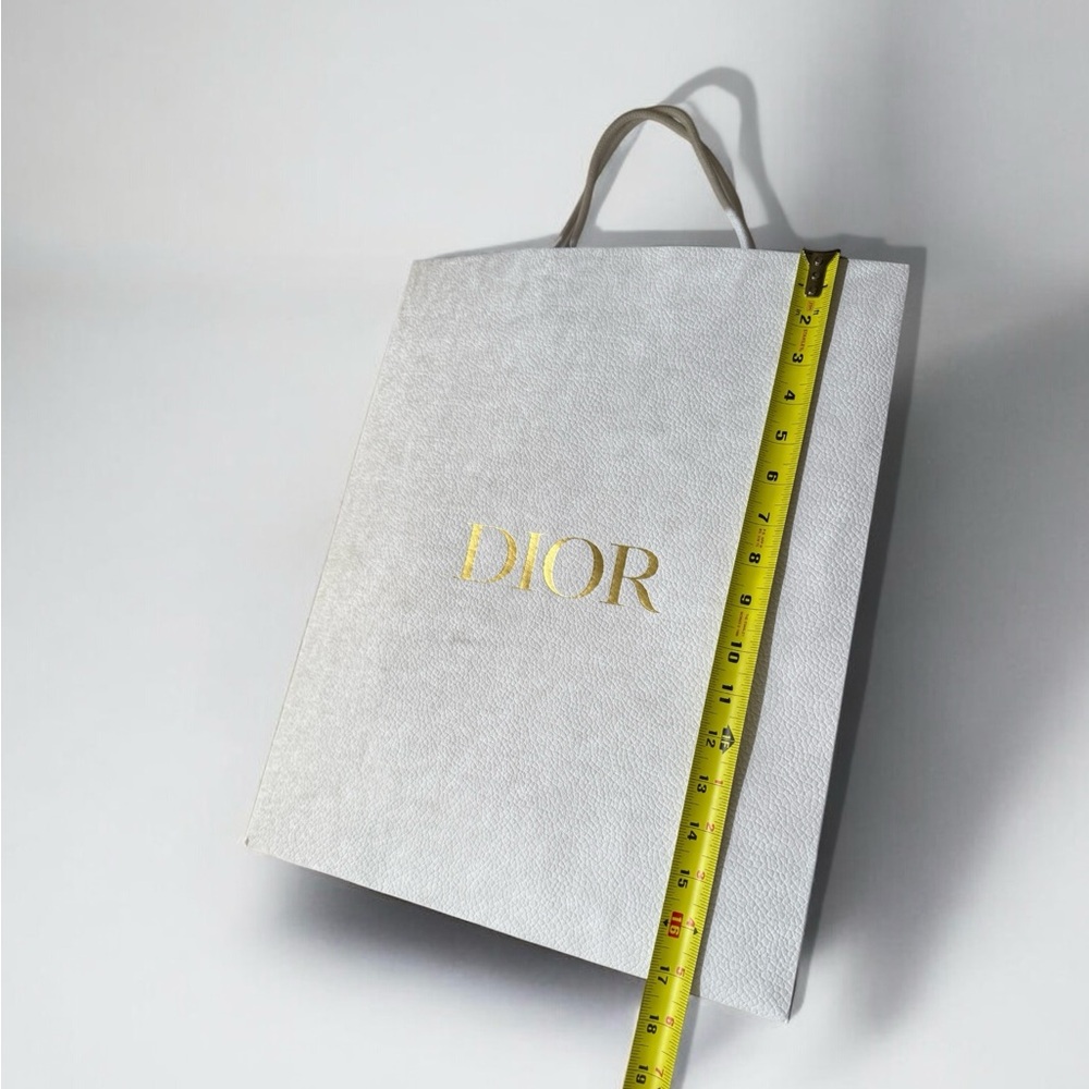 ✨ Large DIOR Shopping Bag – Gold Logo Luxe Boutique Tote (13x15”)